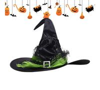 Witch Hat, Women’s Costume Accessory, 17.72x17.72 Inches Lightweight & Comfortable, Adjustable Fit with Classic Design for Cosplay, Parties, Decorations, Carnivals, Outdoor, Yard, Porch, Indoor