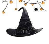 Witch Hat, Women’s Costume Accessory, 17.72x17.72 Inches Lightweight & Comfortable, Adjustable Fit with Classic Design for Cosplay, Parties, Decorations, Carnivals, Outdoor, Yard, Porch, Indoor