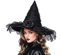 Witch Hat, Women Wizard Hats, 2026 Novelty Trendy Witch Hat | Styles Hat, One Size Black Pointed Witch Hat Headband, Halloween Costume Accessory for Gothic Vintage Party