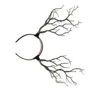 Witch Horn Headband Plastic Resin Hair Hoop Halloween Green | Dark Gothic Branch Shape, One Piece for Halloween Costume, New Year's Eve Party and Festival Parade