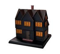 Witch House Incense Burner - Halloween Decorations with Realistic Smoke Effect, Vintage Resin Cauldron Holder for Incense Cones, Spooky Home Kitchen Party Table