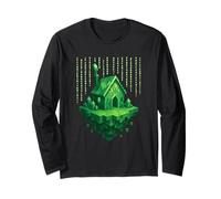 Witch House Pixel Temple Synth Long Sleeve T-Shirt