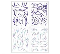 Witch Hunters Purple Temporary Tattoos, Movie Anime Cosplay Tattoo Sticker Props, Dazzling Halloween Cosplay Tattoo Stickers Body Stripe Sticker Cosplays Accessories for Women Men (Purple A)