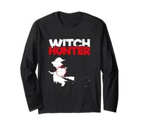 Witch Hunting Halloween Witchcraft Lover Funny Witch Hunter Long Sleeve T-Shirt