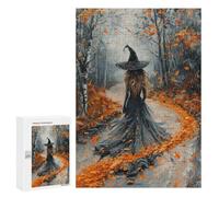 Witch in Autumn Forest -3 Puzzle 1000 Teile Schwer Puzzle Spielzeug Lernspiel Impossible Herausforderungsspielzeug Für Erwachsene Kinder 300 PCS
