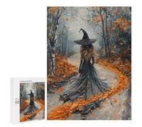 Witch in Autumn Forest -3 Puzzle 1000 Teile Schwer Puzzle Spielzeug Lernspiel Impossible Herausforderungsspielzeug Für Erwachsene Kinder 500 PCS