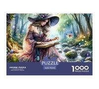 Witch in Forest 1000 Piece Puzzle for Wall Decoration And Gifts - Forest Witch Spellbook Recycled Paper for Adults Great Gift Idea70x50cm/1000pcs