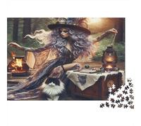 Witch in Forest Puzzle 1000Pc Recycled Paper for Adults Adult Jigsaws Educational Game Decompression Fun Home Activity Great Gift Idea for Gift Giving 70x50cm/1000pcs