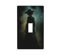 Witch in The Dark Light Switch Cover Decorative Single Toggle 1 Gang Wall Plate for Kitchen Farmhouse Bedroom Bathroom Art Decor