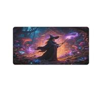 Witch in The Mysterious Forest Desk Pad Protector 12"x24" Large Non-Slip Rubber Mouse Pads Office Desk Mat Waterproof Laptop Desk Writing Pad Desk Blotter for Office Home Desktop Decor