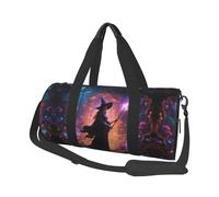 Witch In The Mysterious Forest Travel Duffel Bag Sports Gym Bag, Lightweight Overnight Weekender Bag With Shoes Compartment Yoga Gym Sports Bag For Men Women