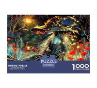 Witch Jigsaw Puzzle Educational Game: Witches Flying over Pumpkins for Adults Teens Age 12 Years Up 38x26cm/1000pcs