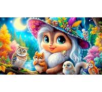 witch Jigsaw Puzzles for Adults: 1000-Piece Recycled Cardboard Decoration 75x50cm/1000pcs