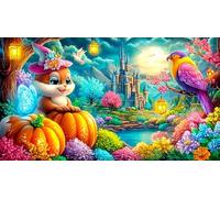 witch Jigsaw Puzzles for Adults: 1000-Piece Recycled Cardboard Decoration 75x50cm/1000pcs