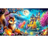 witch Jigsaw Puzzles for Adults: 1000-Piece Recycled Cardboard Decoration 75x50cm/1000pcs