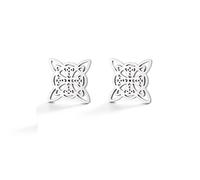 Witch Knot Earrings For Women,Stainless Steel Stylish Simplicity Celtic Knot Wiccan Symbol Drop Earrings,Witchcraft Jewelry For Teens (silver 6)
