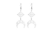Witch Knot Moon Drop Dangle Earrings for Women Girls Celtic Pendant Jewelry Valentine's Gift