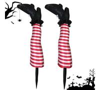 Witch Leg Stakes for Garden | Witch Legs Decorations Down - Halloween Yard Accessories Horror Decorations for Porch Roof Yard Lawn Meadow Trail