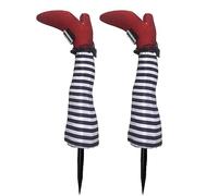 Witch Leg Stakes, Halloween Upside Down Witch Legs, Witch Legs, 1 Pair of Witch Legs Yard Decoration Funny Halloween Supplies, Outdoor Indoor Holiday Ornament for Lawn Garden Patio Yard