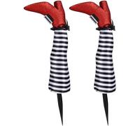 Witch Legs,Witches Legs Halloween Decor, 17in Wicked Witch Leg with Stakes,Halloween Decorations Outdoor Realistic Witches Leg Stakes for Lawn Patio Indoor Outdoor Decoration (Black)