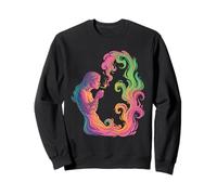 Witch Lighting Cigarette With Flames Dark Humor Feminist Sweatshirt