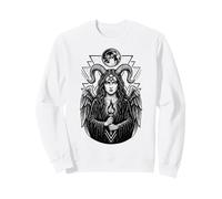 Witch Lillith Pentagram Moon Mystical Design Sweatshirt