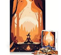 Witch Meditating in Forest Jigsaw 1000 Pieces for Teenagers Brain Agility Cozy Pastime Secure Join Ideal Xmas Gift (50x75cm)