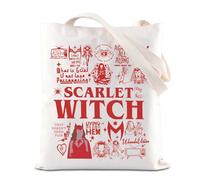 Witch Merch Tote Bag Women Hero Movie Merchandise Makeup Bag Witch Bag Hero Gift Wanda Witch Mocie Merch (S Witch TOTE UK)