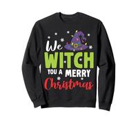 Witch Merry Winter Solstice Pagan Xmas Funny Christmas Star Sweatshirt
