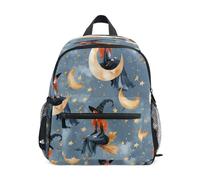 Witch Moon Pattern Toddler Backpack, Boy Backpack Preschool Bag Kindergarten Schoolbag Nursery Travel Bag for Girl