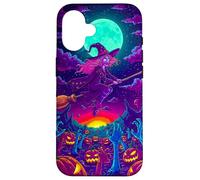 Witch Moonlit Halloween Jack-O'-Lantern Art Case for iPhone 16