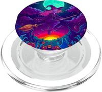 Witch Moonlit Halloween Jack-O'-Lantern Art PopSockets PopGrip for MagSafe