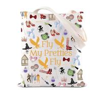 Witch Movie Merch Musical Lover Gift wizard Dorothy Fans Gift Elphaba Glinda Fans Tote Bag Defy Gravity Witch Gift (Pretties Fly)