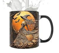 Witch Mugs for Women,Halloween Mug Cups | Halloween Ceramic Mug Cups, Halloween Elegant Drinking Mug Stylish 350ml for Girls Women