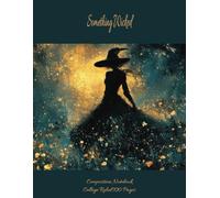 Witch Notebook, College Ruled: A beautiful witch on a background of rich dark teal, 100 pages, 8.5x11, composition notebook.