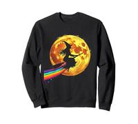 Witch On Rainbow Broomstick Sweatshirt