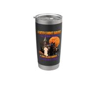 Witch On Wine She Needs A Bichon Frise Dog Halloween Costume Stainless Steel Insulated Tumbler