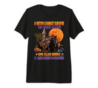 Witch On Wine She Needs A Dachshund Dog Halloween Costume Premium T-Shirt