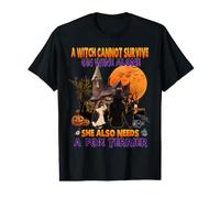 Witch On Wine She Needs A Fox Terrier Dog Halloween Costume Value Graphic T-Shirt