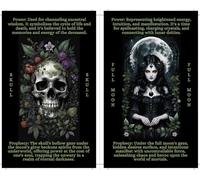 Witch Oracle Cards of Dark Magic. Witchcraft oracle cards deck. Black oracle cards