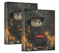 Witch Otter 3 Ring Binders 1.5 Inch Clear View Three Ring Binders Versatile Binder Fits 200 Sheets 2 Pack