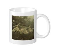 Witch Pack Of 1 Printing Mug Vintage Spooky Aesthetic Artistic Witches Dance Forest dark yellow Ceramic Reusable Decorative Pantry Apartment Living Room Flat Bottom Hot Drinks Cups 11 Ounce
