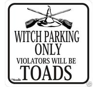 Witch Parking Signs Many More Parking Signs Available Metal Tin Sign 12x12 inches