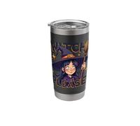 Witch Please Funny Witch Broomstick Halloween Stainless Steel Insulated Tumbler