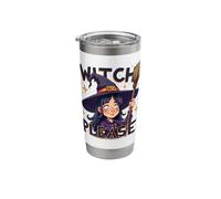 Witch Please Funny Witch Broomstick Halloween Stainless Steel Insulated Tumbler