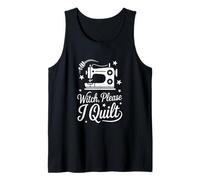 Witch Please I Quilt Sewing Fun Design Tank Top