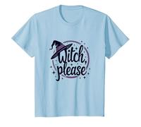Witch Please: Magical Halloween Graphic, T-Shirt, Kids, Baby Blue, 4 Years