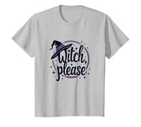 Witch Please: Magical Halloween Graphic, T-Shirt, Kids, Silver, 12 Years