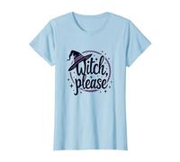 Witch Please: Magical Halloween Graphic, T-Shirt, Women, Baby Blue, XXL