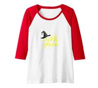 Witch, Please: Magical Halloween Humor for Spellcasters Raglan Baseball Tee, Women, Red/White, XXL